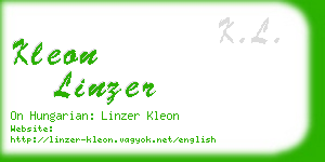 kleon linzer business card
